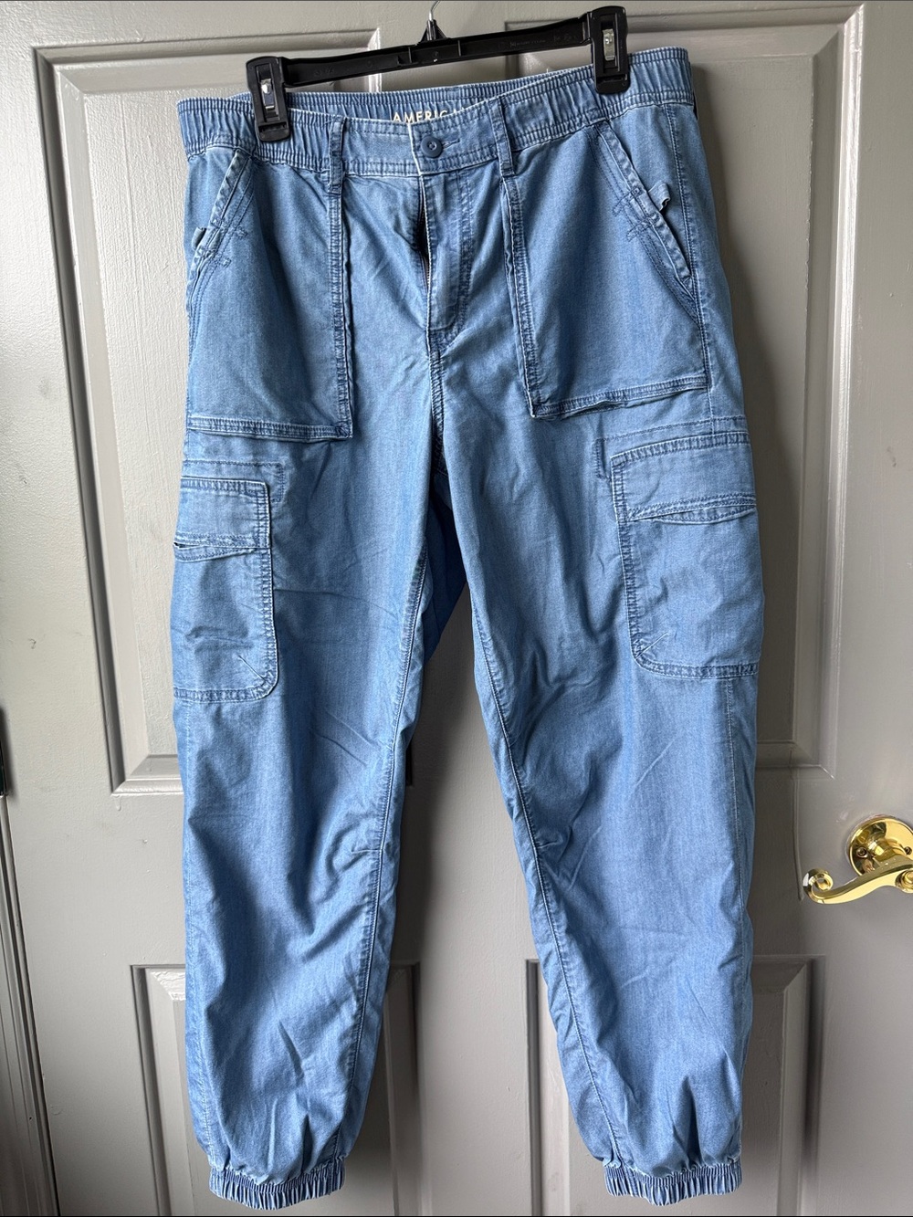 American Eagle Outfitters Light Blue Cargo Jogger Pants